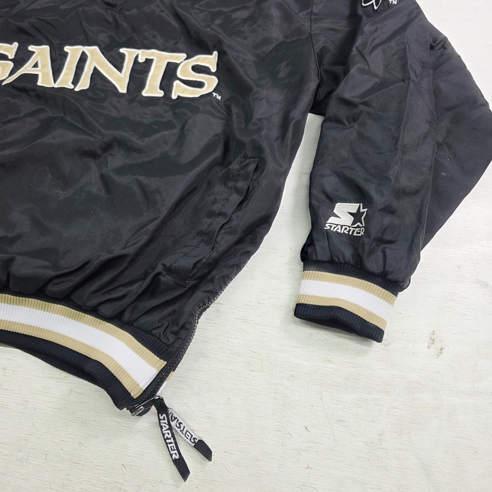 Vintage 90's Starter New Orleans Saints NFL Pro Line Pullover Jacket XL Korea - Picture 3 of 12